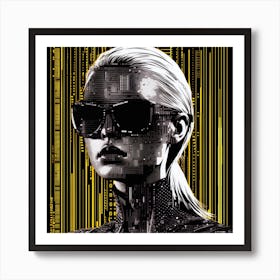 Cyber Girl Art Print