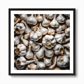 Frame Created From Garlic On Edges And Nothing In Middle Haze Ultra Detailed Film Photography Li (5) Art Print