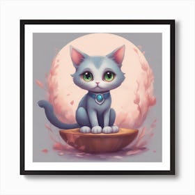 Cute Kitty Cat Art Print