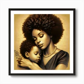 Mother And Child 4 Art Print