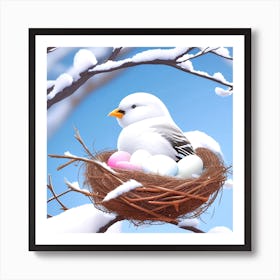 Bird In A Nest 5 Art Print