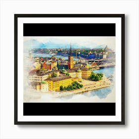 Stockholm City Art Print