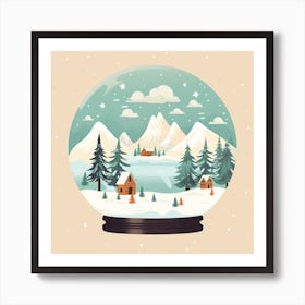 Lake Tahoe Usa Snowglobe Art Print