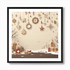 Christmas Background Art Print