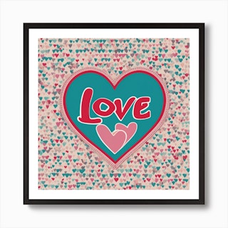 Designocracy 98731-12 I Love You Heart Art on Board Wall Decor, 1