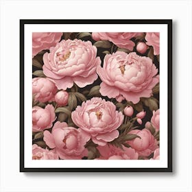 Aesthetic style, Large pink Peony flower 1 Art Print