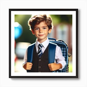 Back To School Boy Art Print