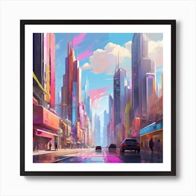 Futuristic City Art Print