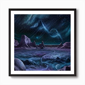 Space Landscape 3 Art Print