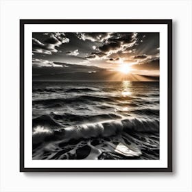 Sunset Over The Ocean 212 Art Print