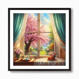 Spring Window View Art Print