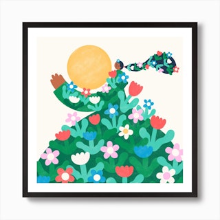 Here Comes The Sung Square Art Print