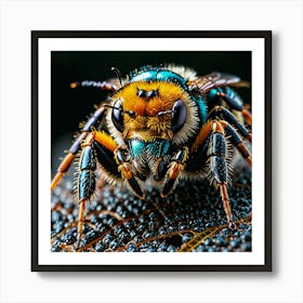 Bee On Leaf Art Print