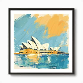 A Sydney Opera House In Sydney Expressive Stroke 1720433386 3 Art Print