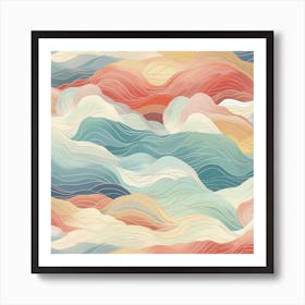 Abstract Wave Pattern Art Print