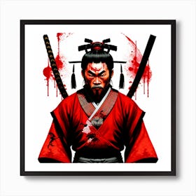 Blood Samurai Art Print