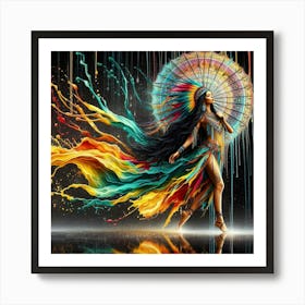 Indian Dancer Art Print