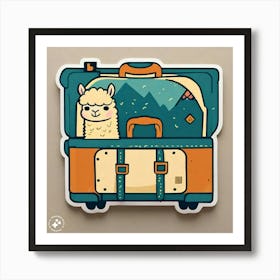 Alpaca suitcase #2 Art Print