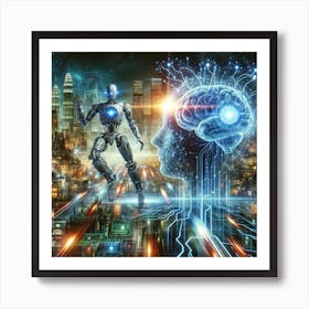 Futuristic Artificial Intelligence Concept Art Print