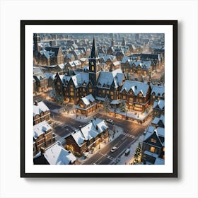 Christmas Village Art Print