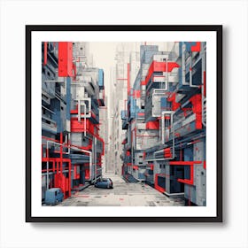 Futuristic City 6 Art Print