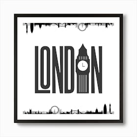 London Skyline Illustration Art Print