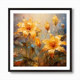 Yellow Lilies Art Print