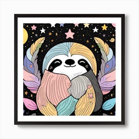 Cute Sloth 3 Art Print