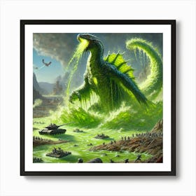 A Colossal Amphibious Kaiju Named Venox, The Corro Art Print