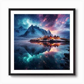 Night In The Mountains Art Print