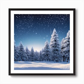 Snowy Forest 11 Art Print