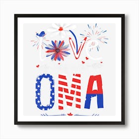 Hot Trend I Love Being Called Oma Usa Flag 4th Of July Art Print