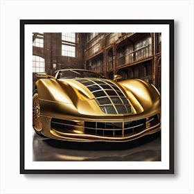 Golden Corvette 4 Art Print