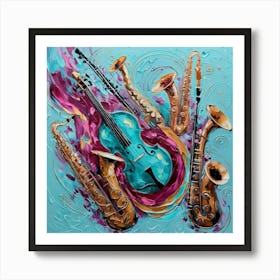 Saxophones Art Print