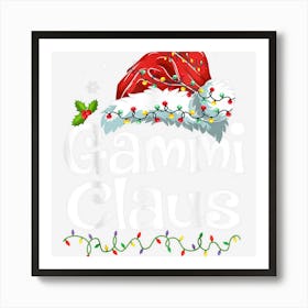 Gammi Claus Christmas Family Group Matching Pjs Xmas Light Art Print