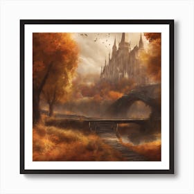 Castle In Autumn Art Print