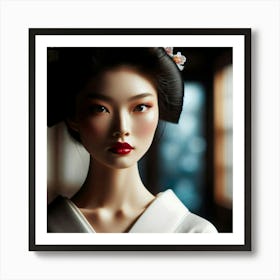 Geisha Creative Illustration Artwork 5 Art Print