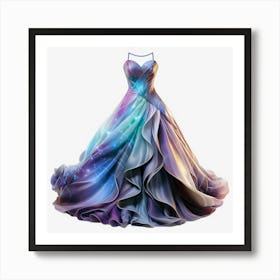 Princess Rainbow Dress Art Print