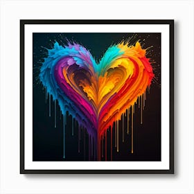 Colorful Heart Art Print