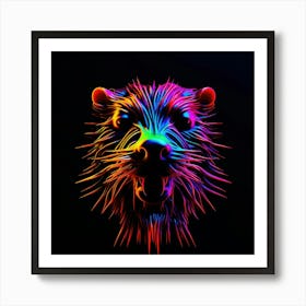 Raccoon Head Art Print