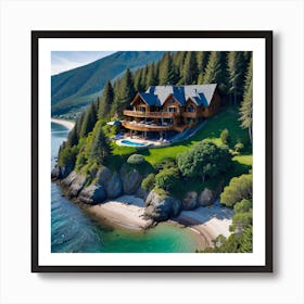 a house near of the sea Art Print