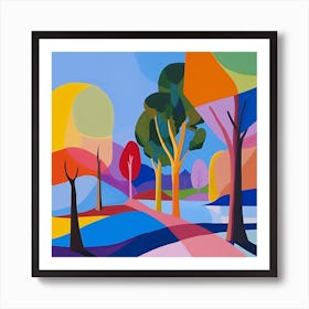 Abstract Park Collection Hyde Park Sydney Australia 1 Art Print