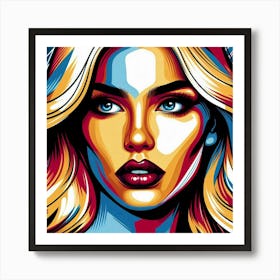 A blonde haired woman 4 Art Print