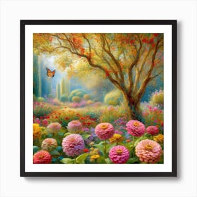 Butterfly Garden 1 Art Print