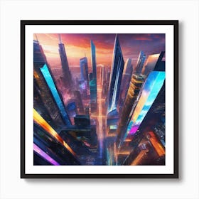 Futuristic City 83 Art Print