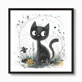 Black Cat 3 Art Print