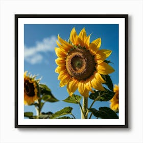 Sunflowers - Sunflower Stock Videos & Royalty-Free Footage Art Print