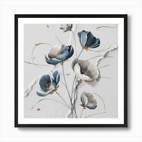 Blue Flowers Art Print