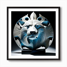 Lion Sculpture Art Print