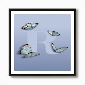 Blue Butterflies Art Print